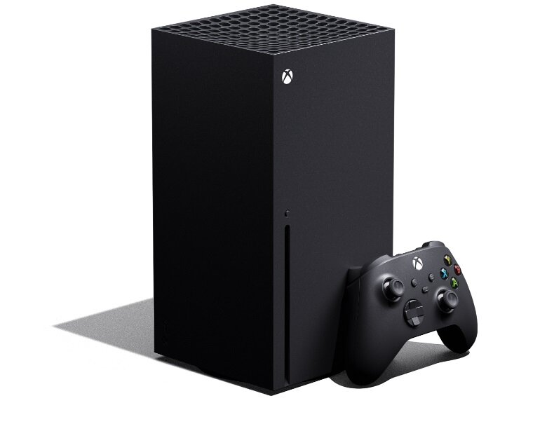 Konsola Xbox Series X 1TB pod skosem wraz z padem