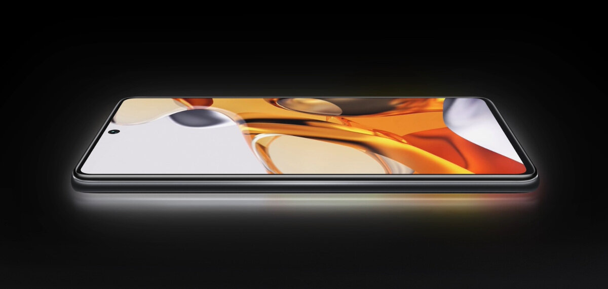 Smartfon Xiaomi 11T Pro 5G 8+128GB księżycowy biały pokazany wyświetlacz telefonu