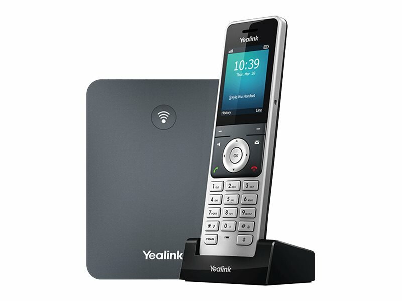Telefon Yealink W76P HD Audio pod skosem w stacji ładującej