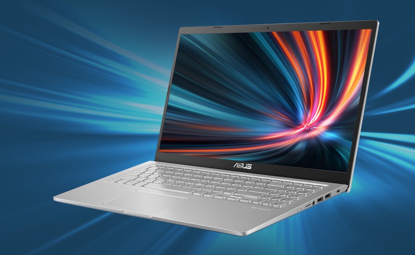 Laptop ASUS X515FA-EJ179W przodem