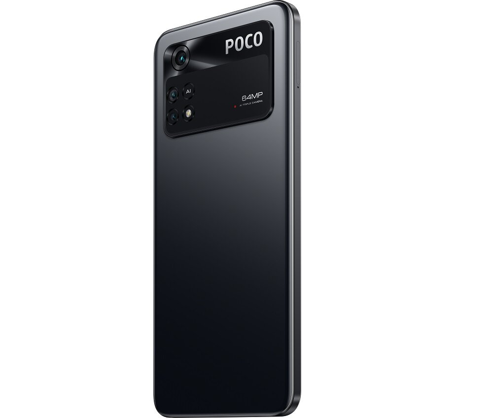 Smartfon Xiaomi POCO M4 Pro widok na tył pod skosem