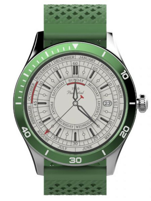 Smartwatch Vector 34-04-GR zielony pokazany zegarek frontem