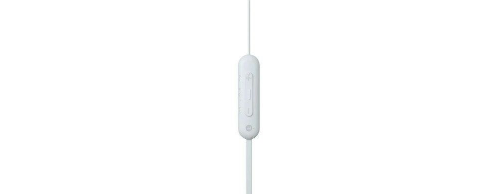 Słuchawki Sony WI-C100W białe pokazana regulacja głośności
