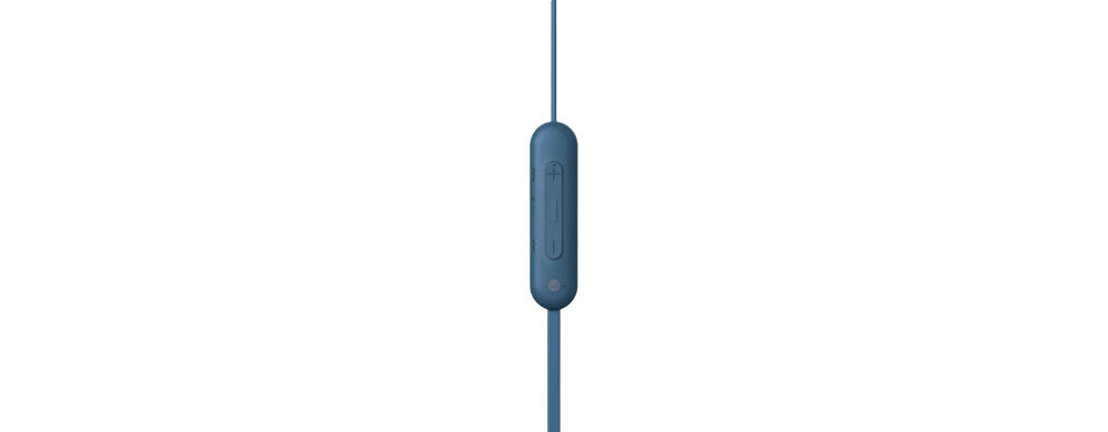 Słuchawki Sony WI-C100L niebieskie pokazana regulacja głośności
