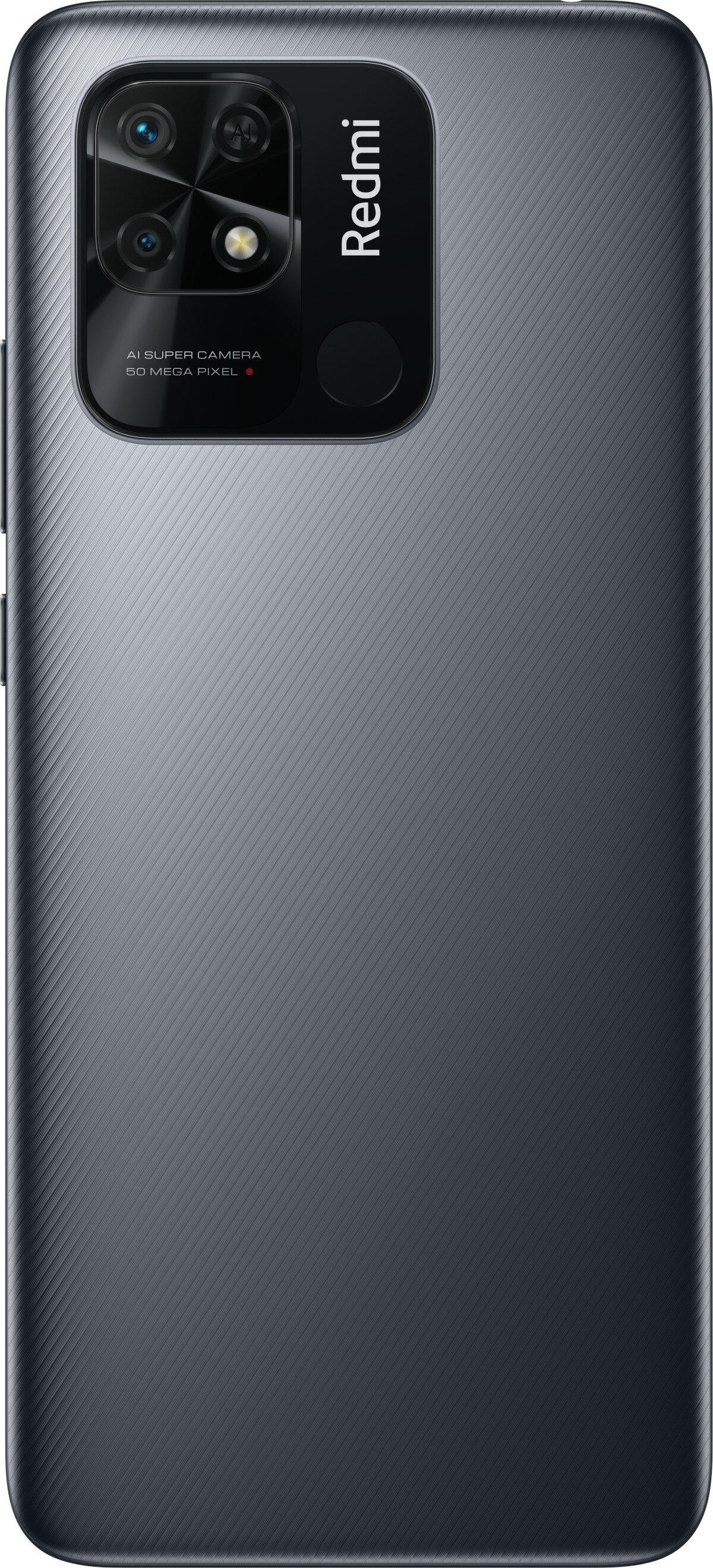 Smartfon Redmi 10C 4/128 grafitowy szary pokazany tył telefonu