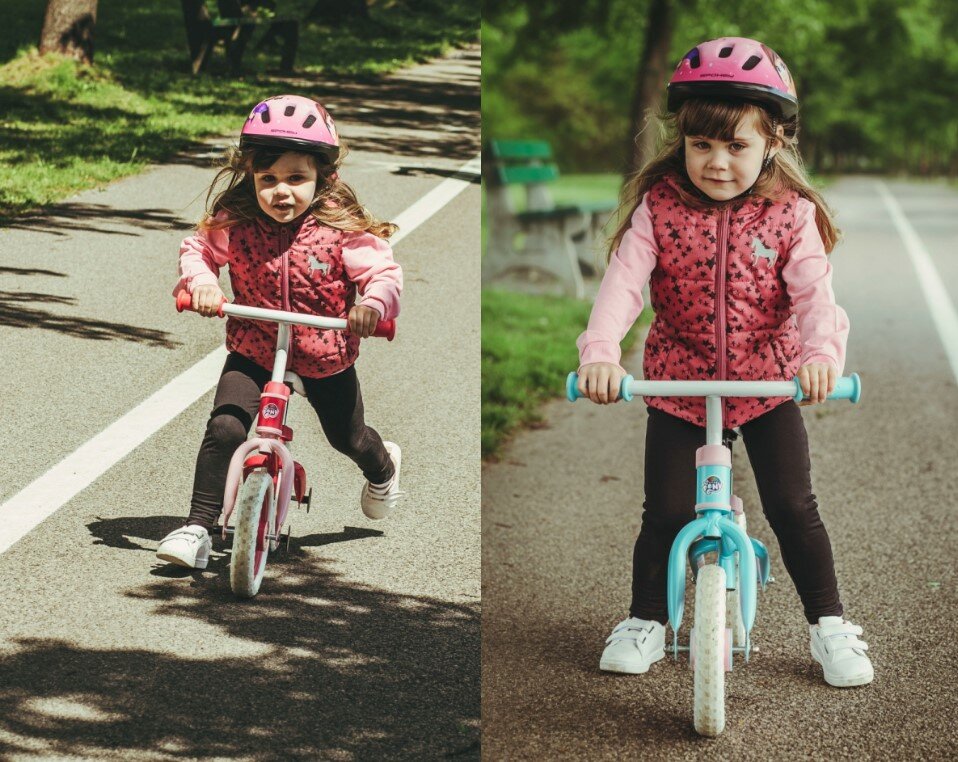 Rowerek biegowy Spokey My Little Pony ELFIC niebieski dziewczynka na rowerze biegowym