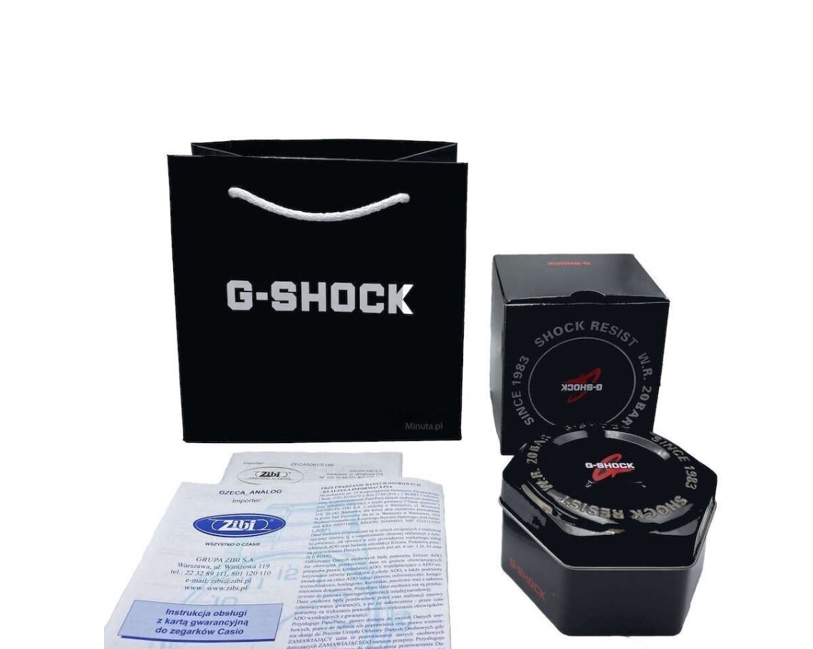 Zegarek G-SHOCK G-Squad GBD-100-1A7ER czarno-biały pokazane pudełko zegarka