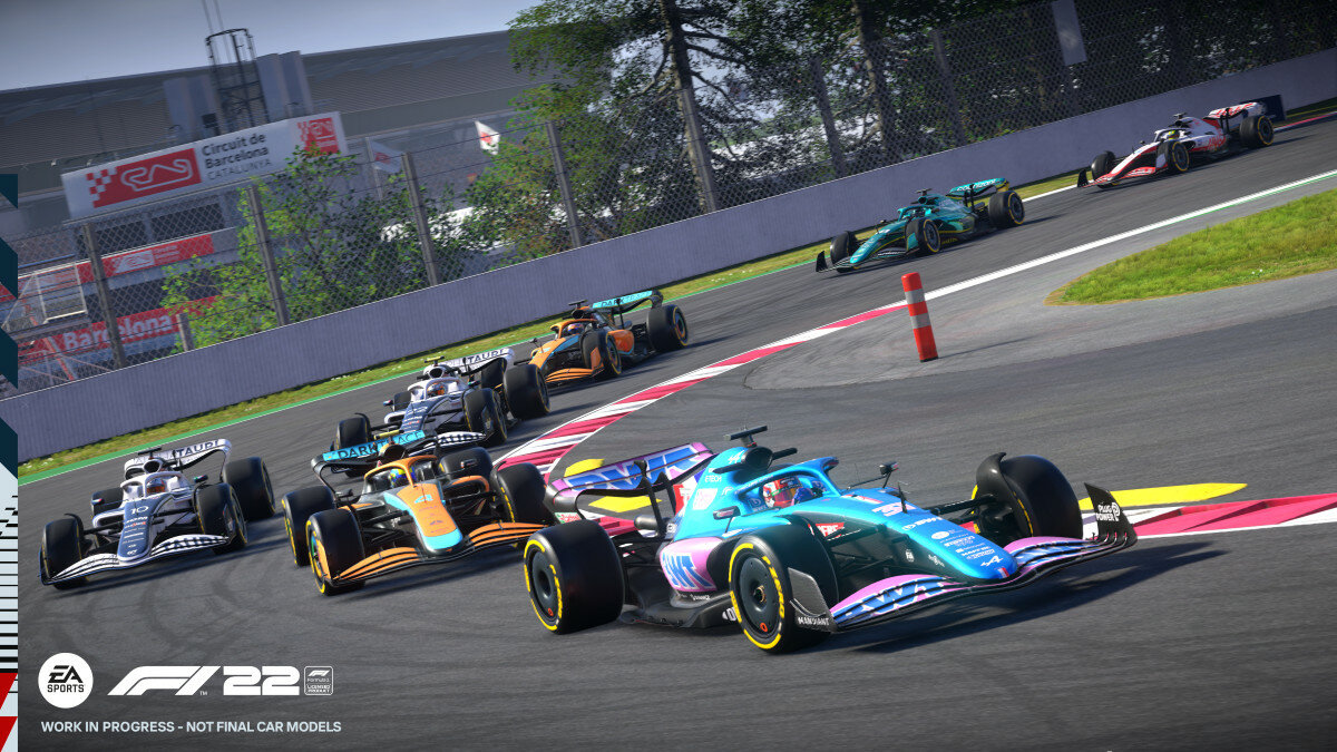 Gra Electronic Arts F1 2022 jedna ze scen gry, podczas wyścigu