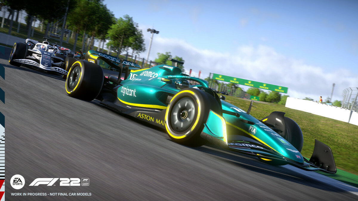 Gra Electronic Arts F1 2022 jedna ze scen gry, podczas wyścigu