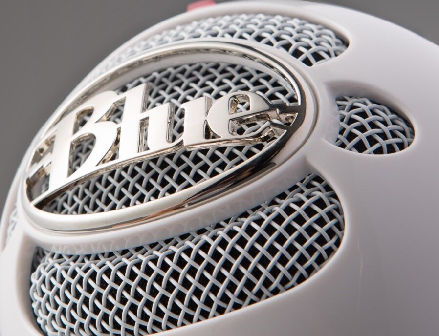 Mikrofon Blue Mic Snowball USB mikrofon widoczny z bliska