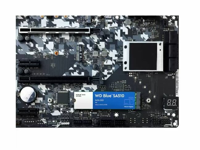 Dysk SSD WD Blue SA510 500GB M.2 dysk zamontowany w płycie głównej