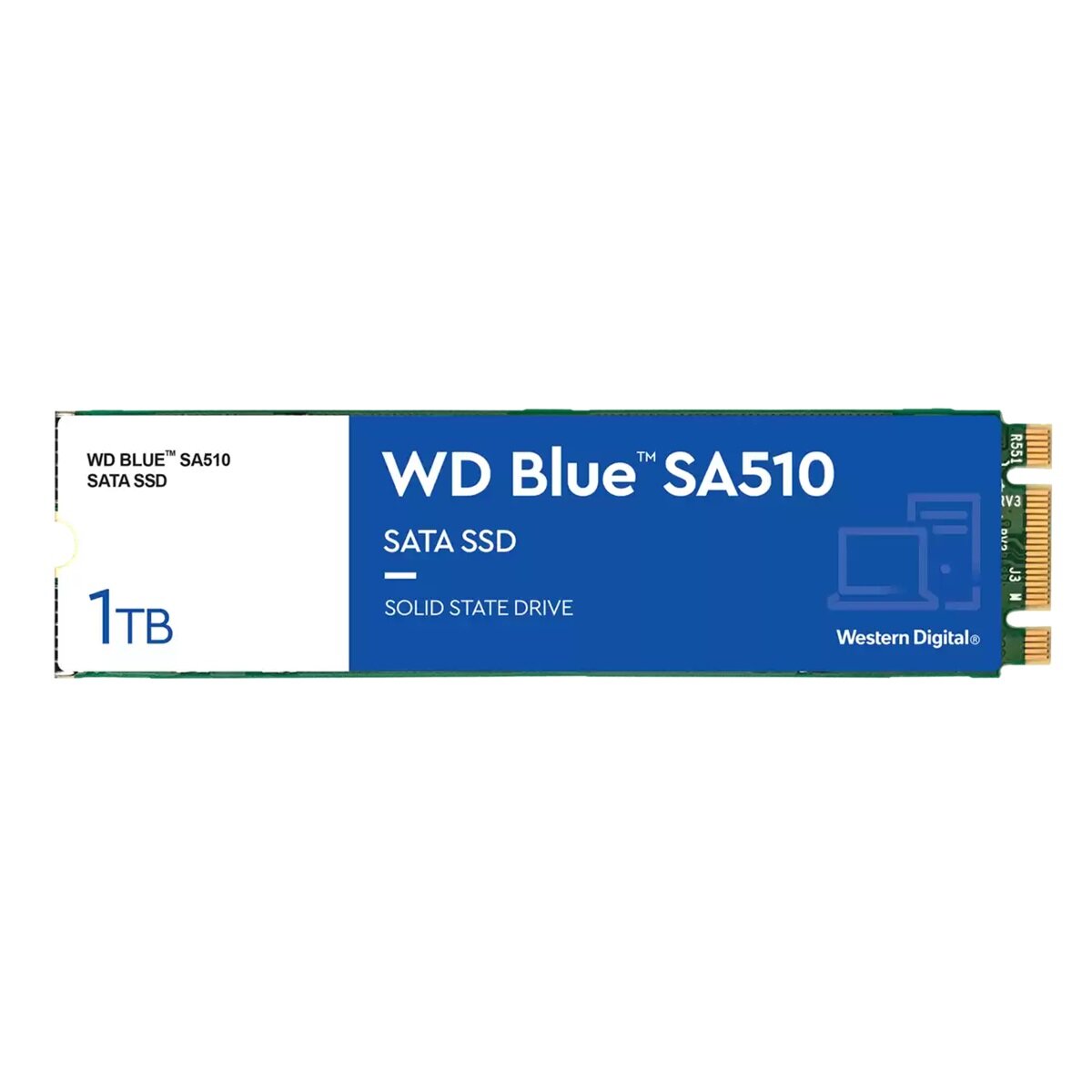 Dysk SSD WD Blue SA510 1TB SATA M.2 widok od frontu