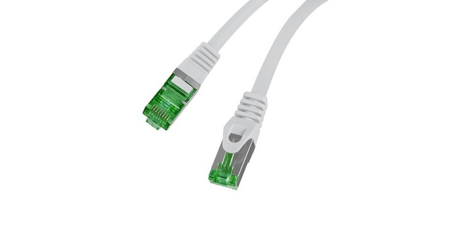 Kabel Patchcord Lanberg PCF7-10CU-0050-S kat.7 S/FTP 0.5m szary kable wiszące w dół