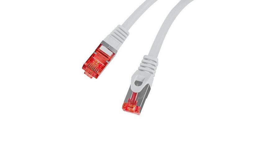 Kabel Patchcord Lanberg PCF6-10CU-0025-S kat.6 FTP 0.25m szary kable wiszące w dół