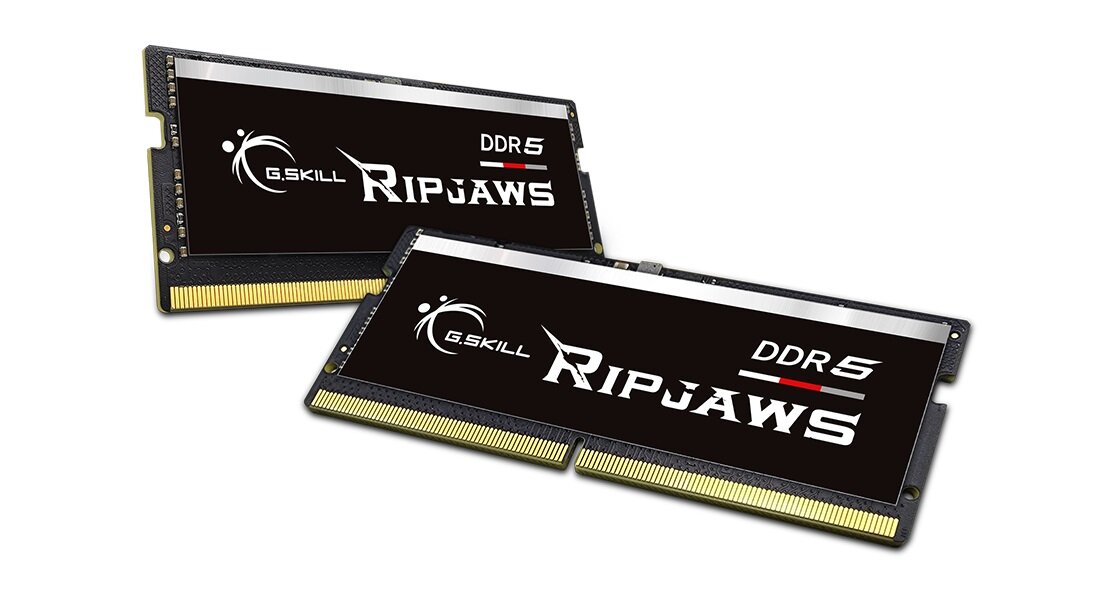 Pamięć RAM G.SKILL Ripjaws F5-4800S4039A16GX2-RS DDR5 32GB 4800MHz CL40 widok pod skosem na 2 kości ram