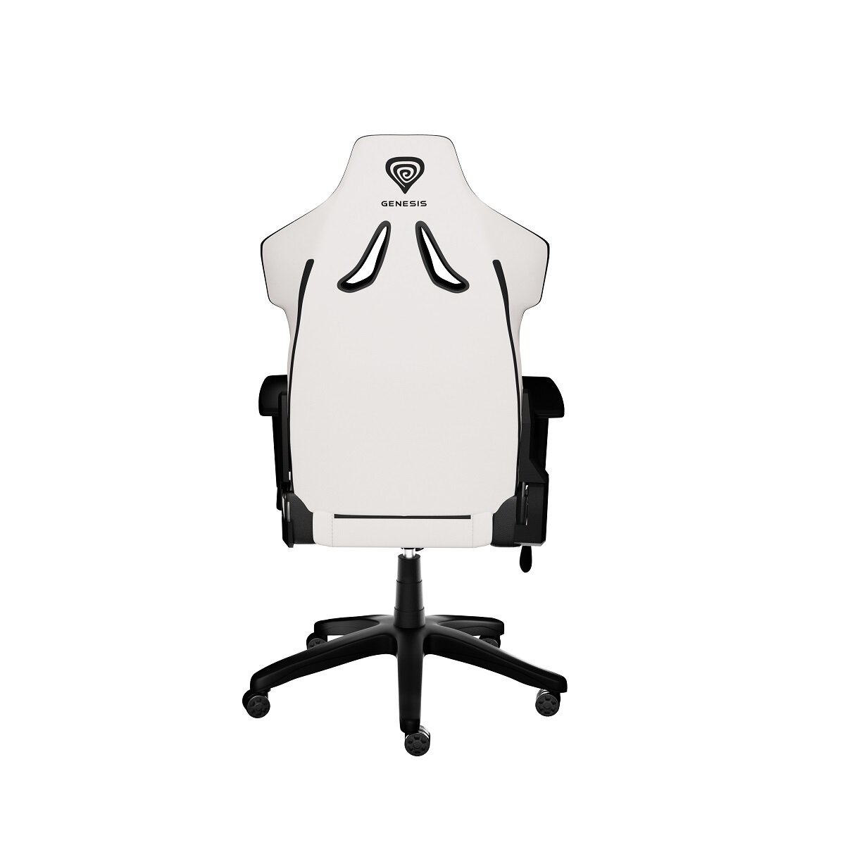 Krzesło gamingowe Genesis Nitro 650 białe widok krzesła od tyłu