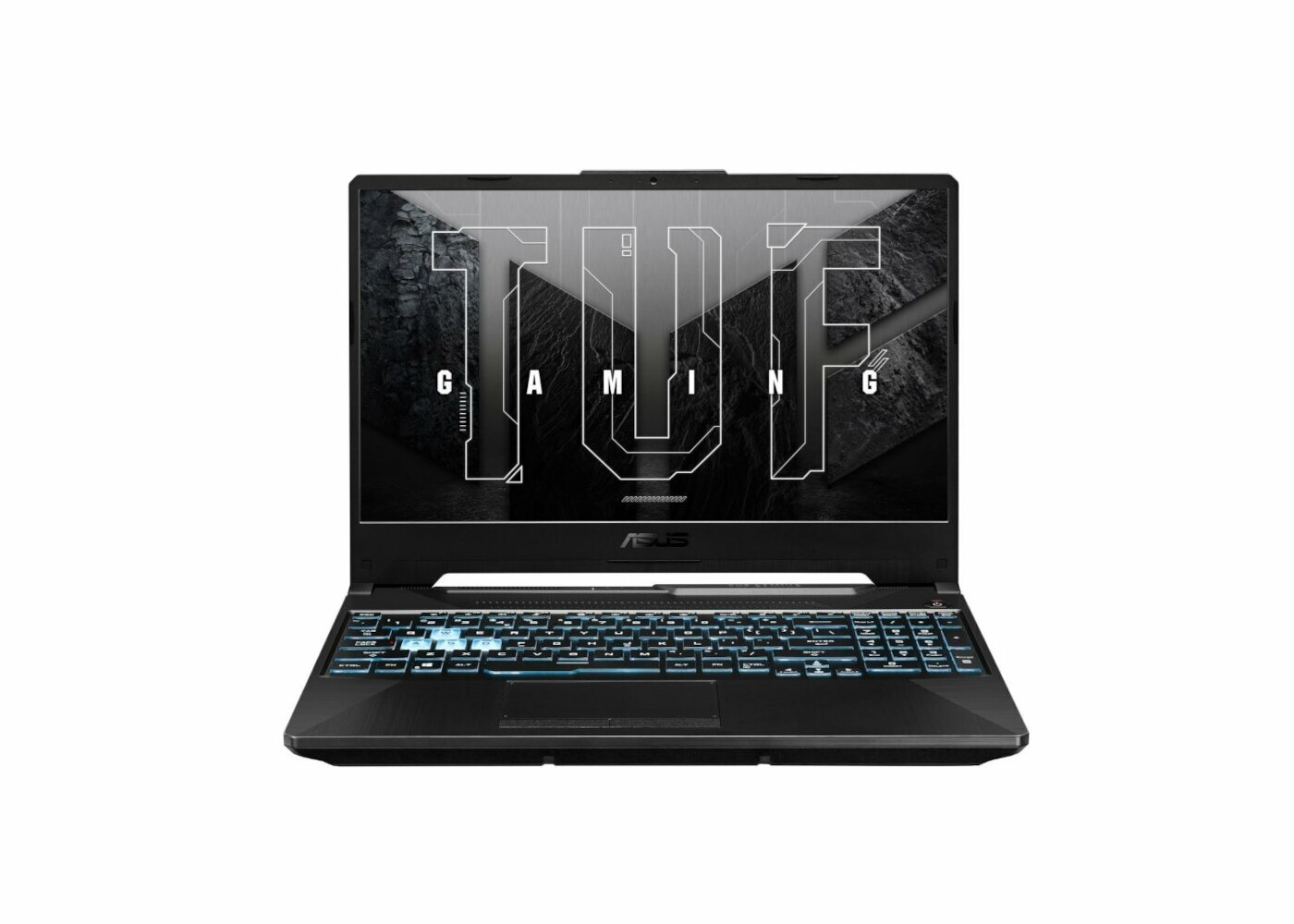 Laptop Asus TUF Gaming F15 15,6' 16/512GB grafika przedstawia laptop od frontu