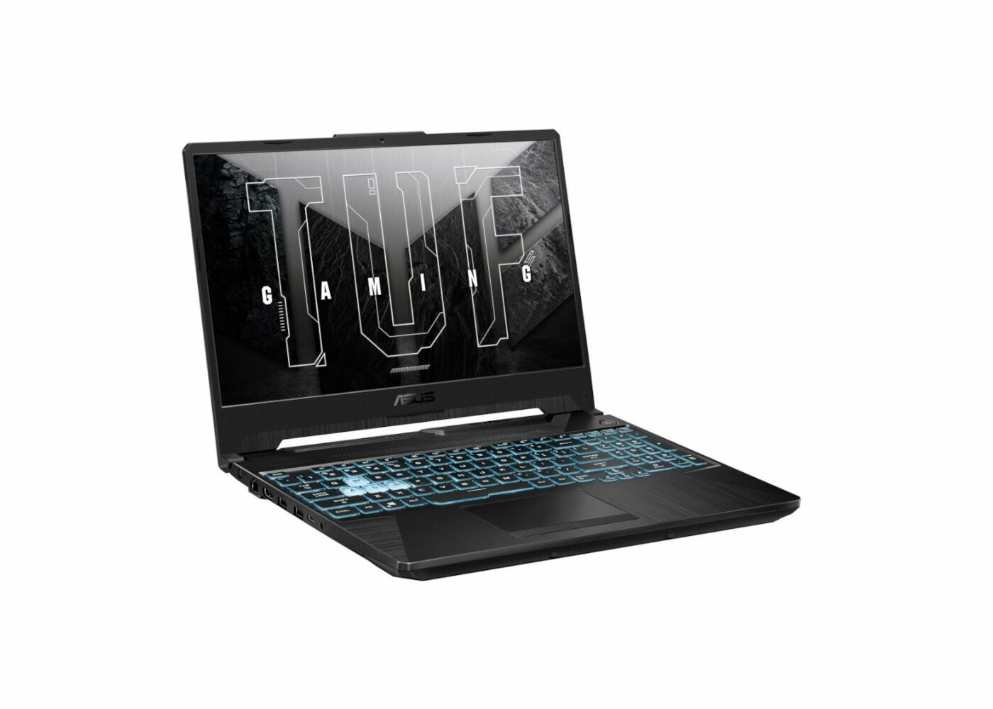Laptop Asus TUF Gaming F15 15,6' 16/512GB grafika przedstawia laptop pod skosem