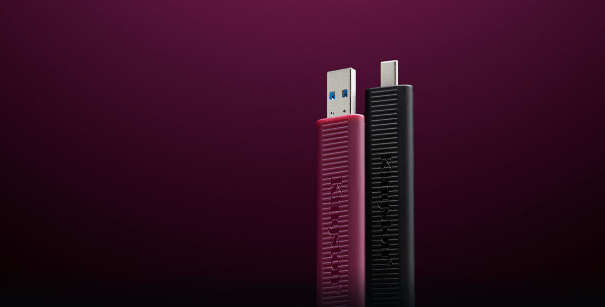 Pendrive Kingston DataTraveler Max USB 3.2 typu-A 1TB widok na dwa pendrive'y obok siebie