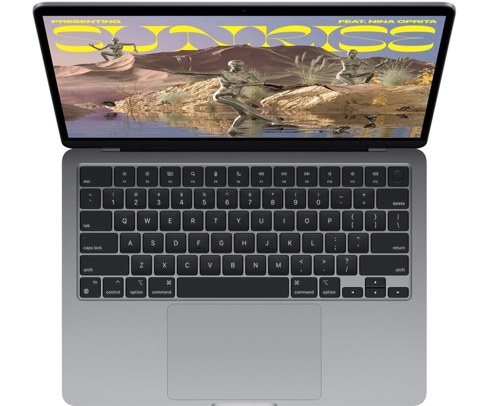 Laptop Apple MacBook Air MLXX3ZE/A widok na laptopa od góry