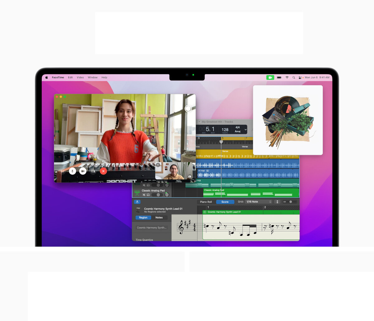 Laptop Apple MacBook Air M2 512 GB księżycowa poświata kamera FaceTime