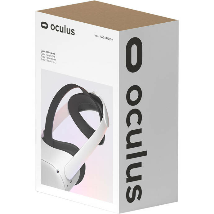Pasek do gogli VR Oculus Quest 2 Elite Strap biało-czarny opakowanie