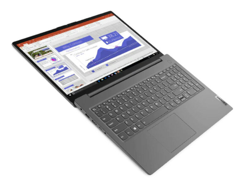 Laptop Lenovo V15 G2 i3-1115G4 15.6'' 2x4GB widok na laptopa skalibrowanego na płasko