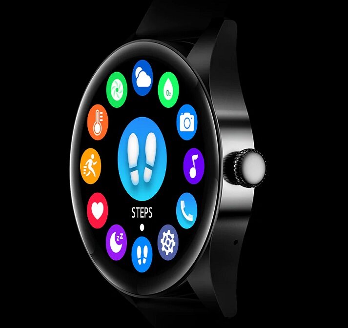 Smartwatch Kumi GW3 czarny wyświetlacz