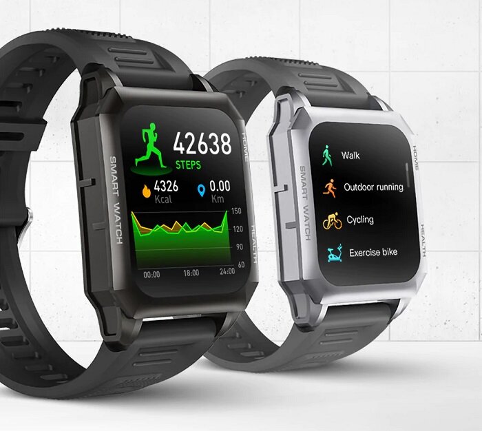 Smartwatch Kumi KU3 MAX czarny licznik kroków