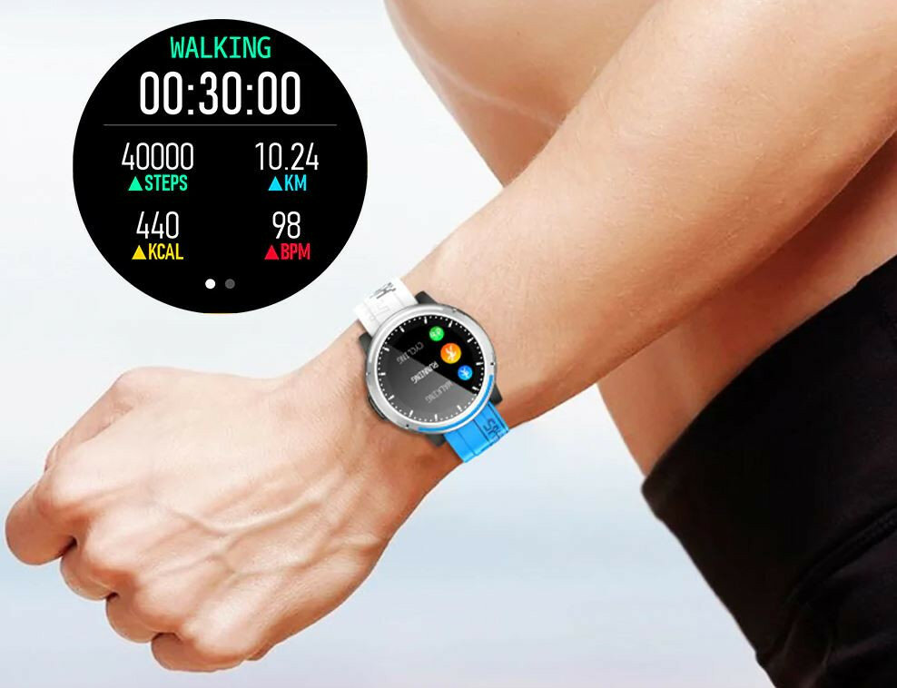 Smartwatch Kumi M1 niebieski tryb sportowy