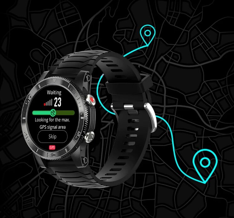 Smartwatch Kumi U5 czarny funkcja GPS