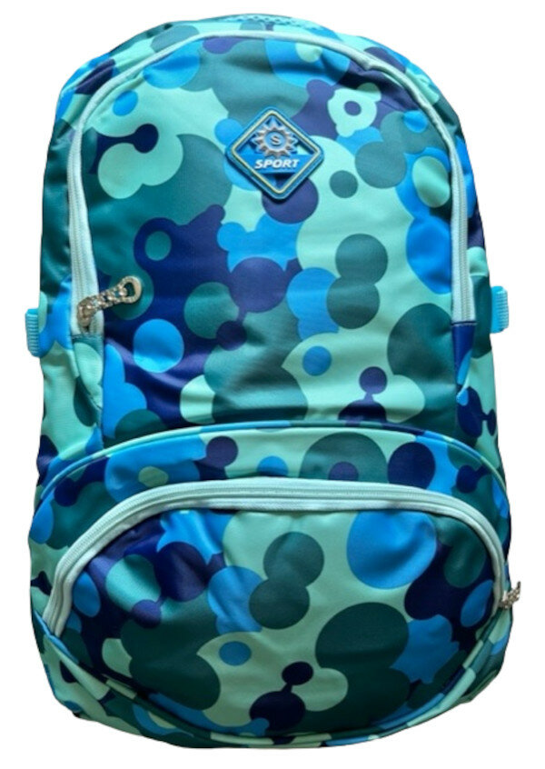Plecak szkolny Motivo niebieskie kule + worek do butów frontem
