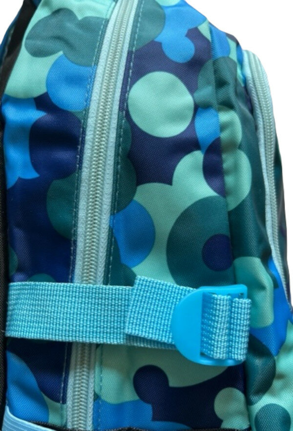 Plecak szkolny Motivo niebieskie kule + worek do butów bokiem