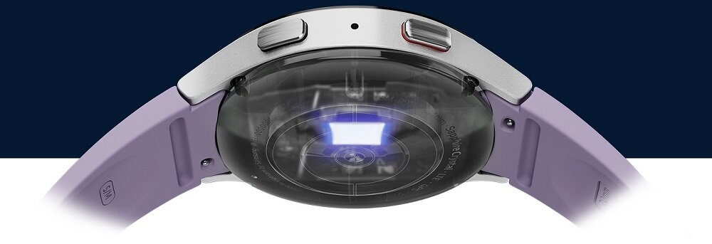 Smartwatch Samsung Galaxy Watch5 R900 SM-R900NZAAEUE widok na sensor na spodzie smartwatcha
