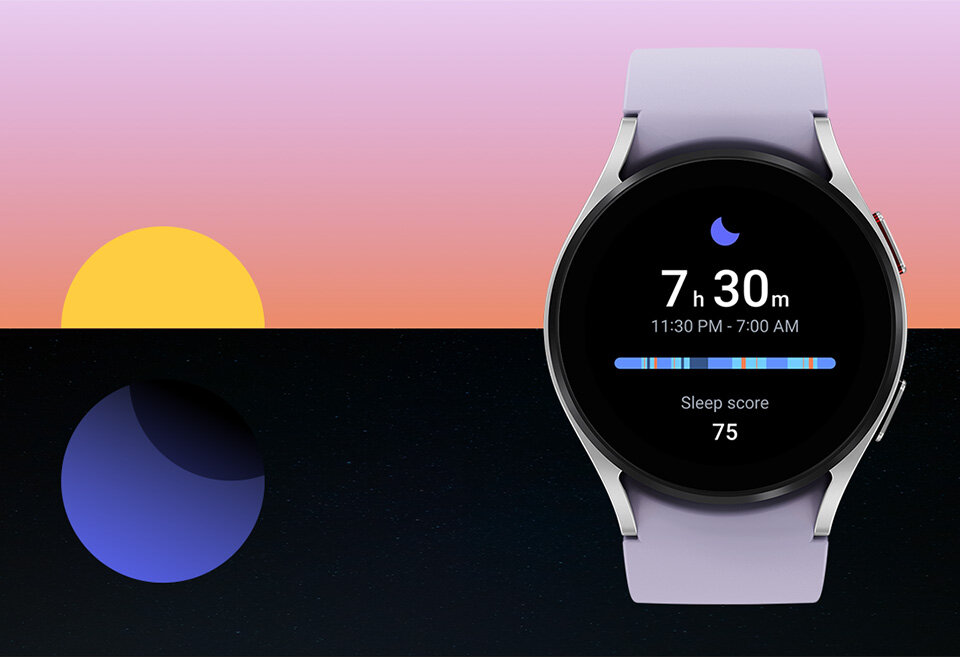 Smartwatch Samsung Galaxy Watch5 R910 44mm niebieski monitor snu