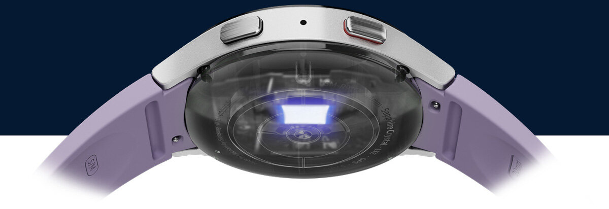 Smartwatch Samsung Galaxy Watch5 R915 44mm LTE srebrny spód zegarka