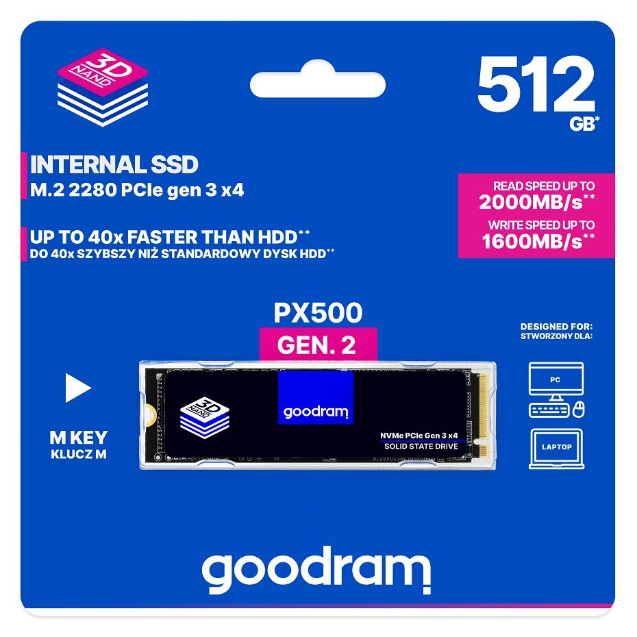 Dysk SSD GoodRam PX500 Gen.2 w opakowaniu