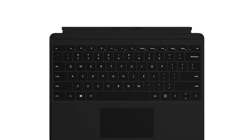 Klawiatura Microsoft Type Cover do Surface Pro X, Pro 8 na białym tle