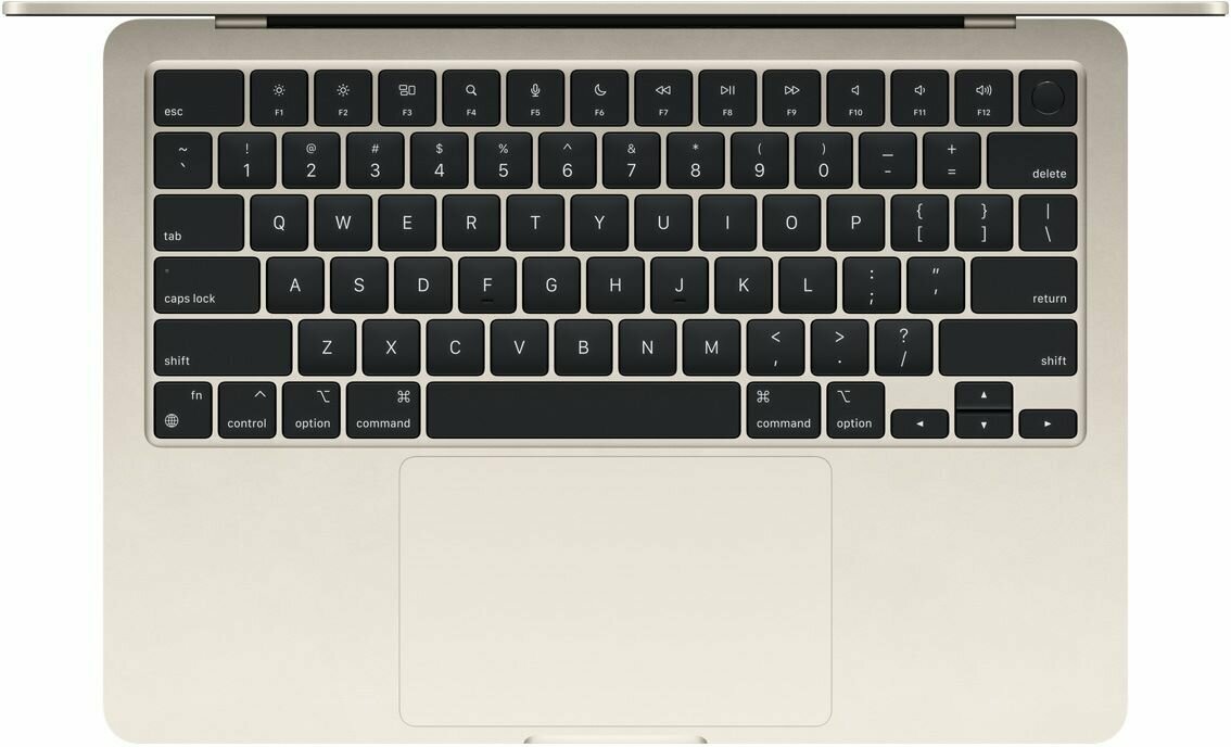 Laptop Apple MacBook Air M2 MLY13ZE/A/US 256 GB księżycowa poświata klawiatura
