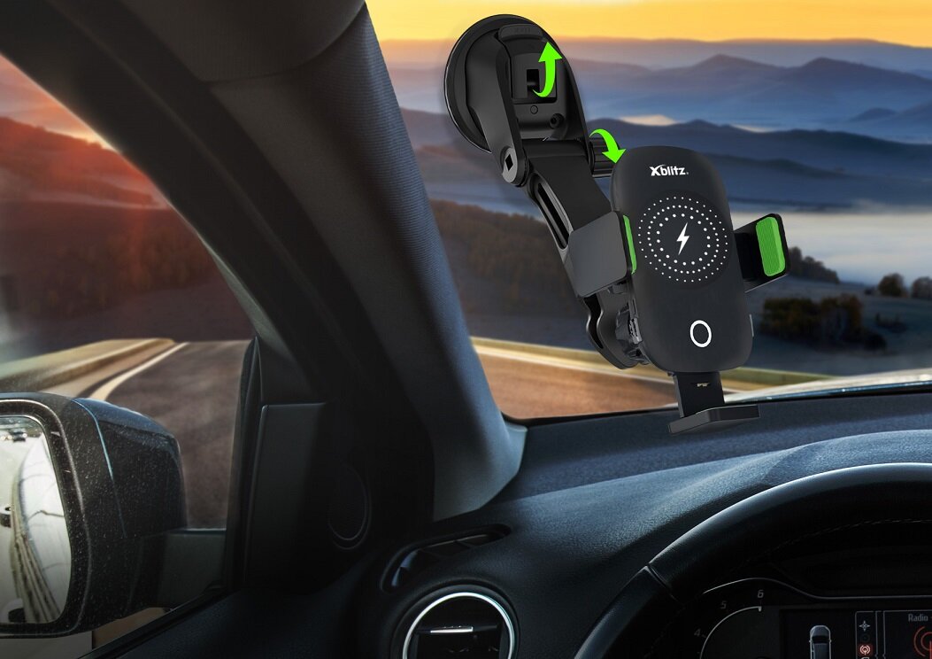 Uchwyt samochodowy Xblitz Smart zainstalowana na szybie