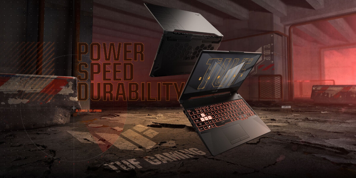 Laptop Asus TUF Gaming A15 FA506 15.6 frontem i tyłem