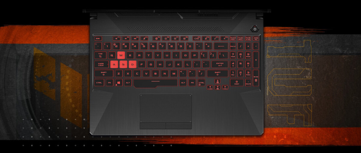 Laptop Asus TUF Gaming A15 FA506 15.6 podświetlona klawiatura