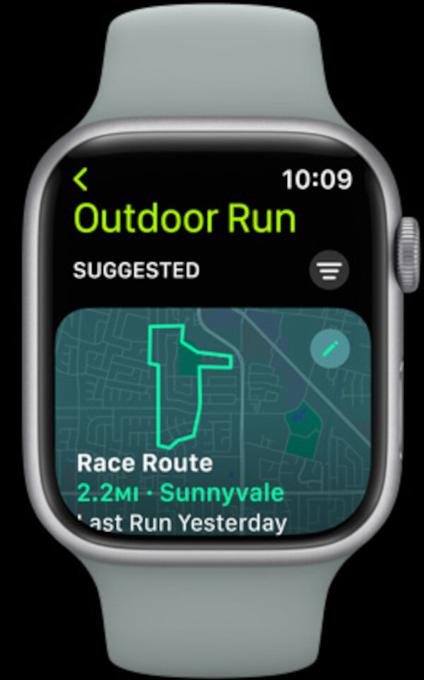 Smartwatch Apple Watch Series 8 GPS + Cellular księżycowa poświata mapa