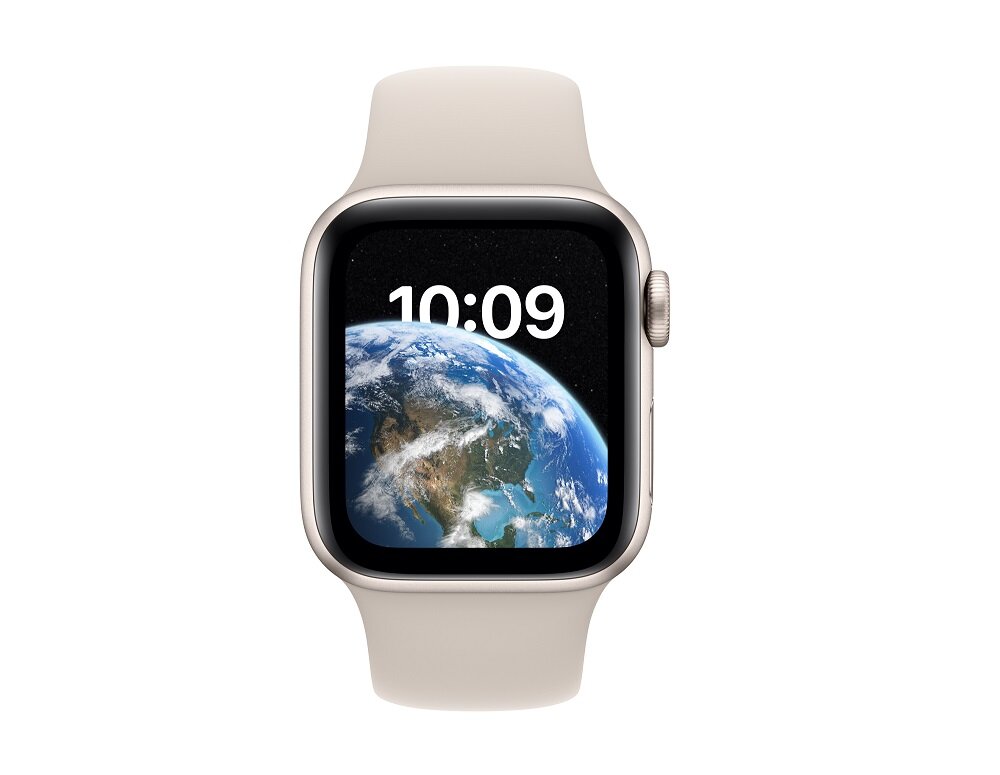 Smartwatch Apple Watch SE MNJP3WB/A widok na zegarek od frontu