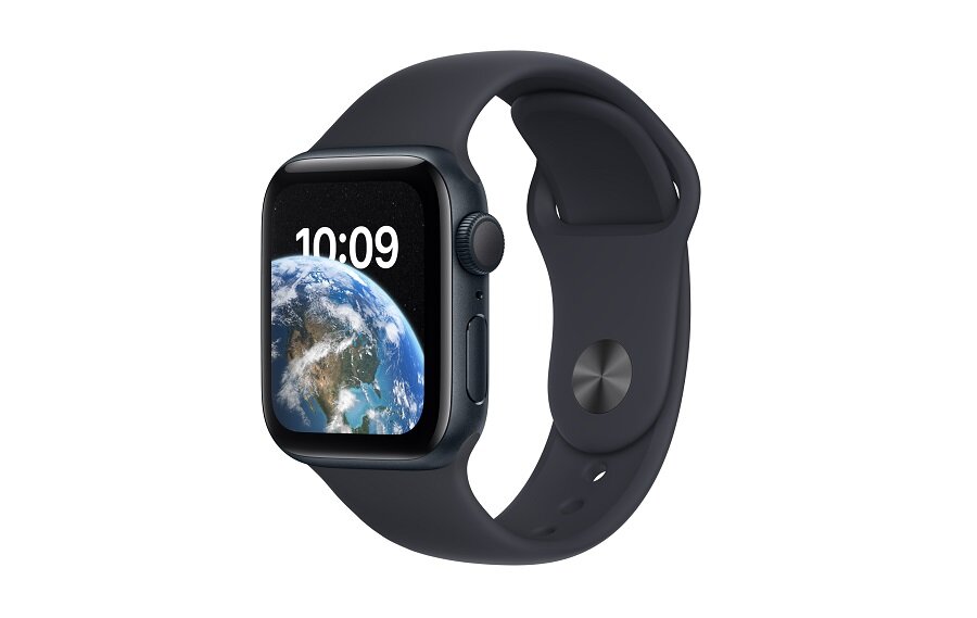 Smartwatch Apple Watch SE MNJT3WB/A na białym tle