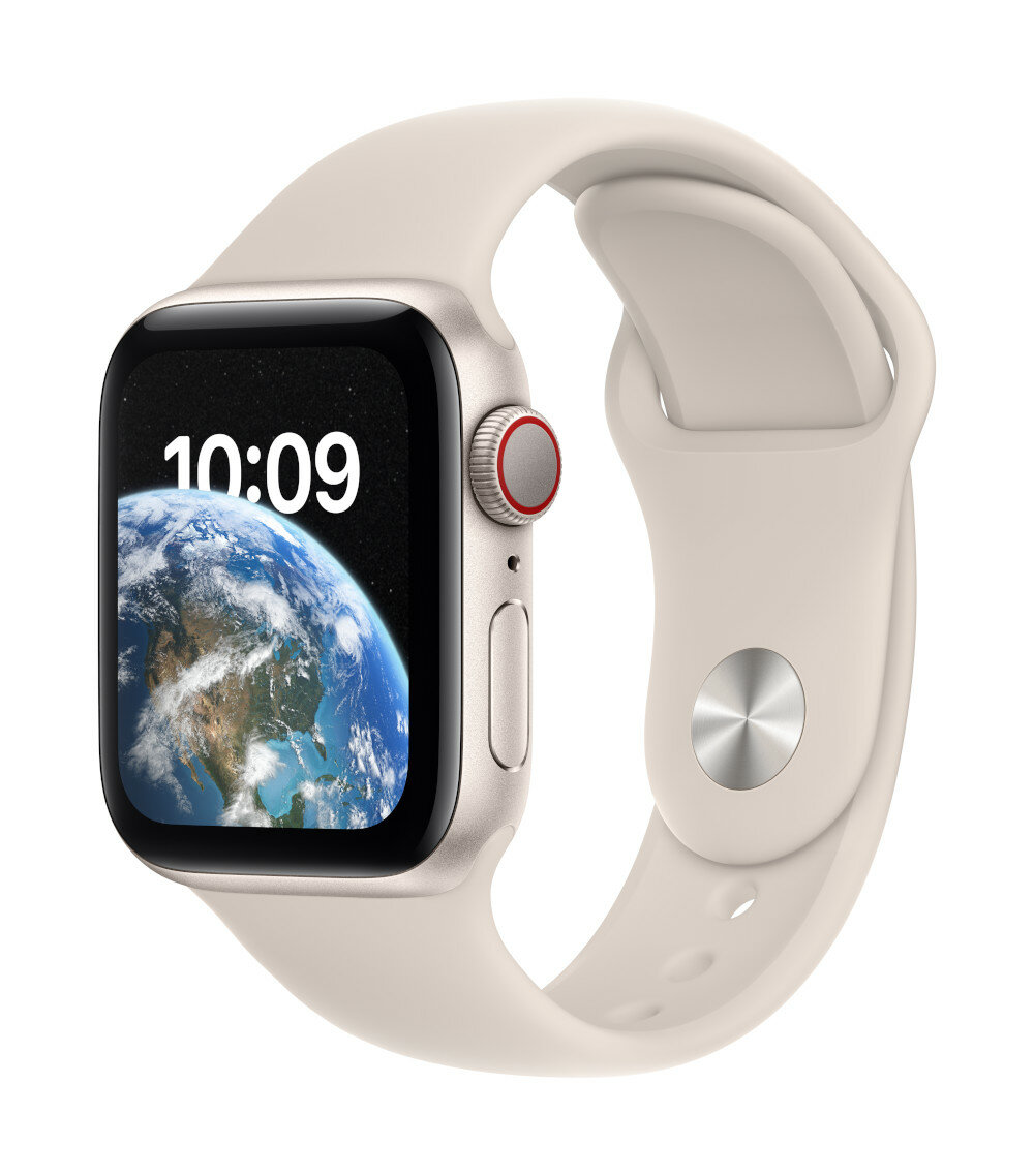 Smartwatch Apple Watch SE MNPT3WB/A GPS + Cellular  na białym tle