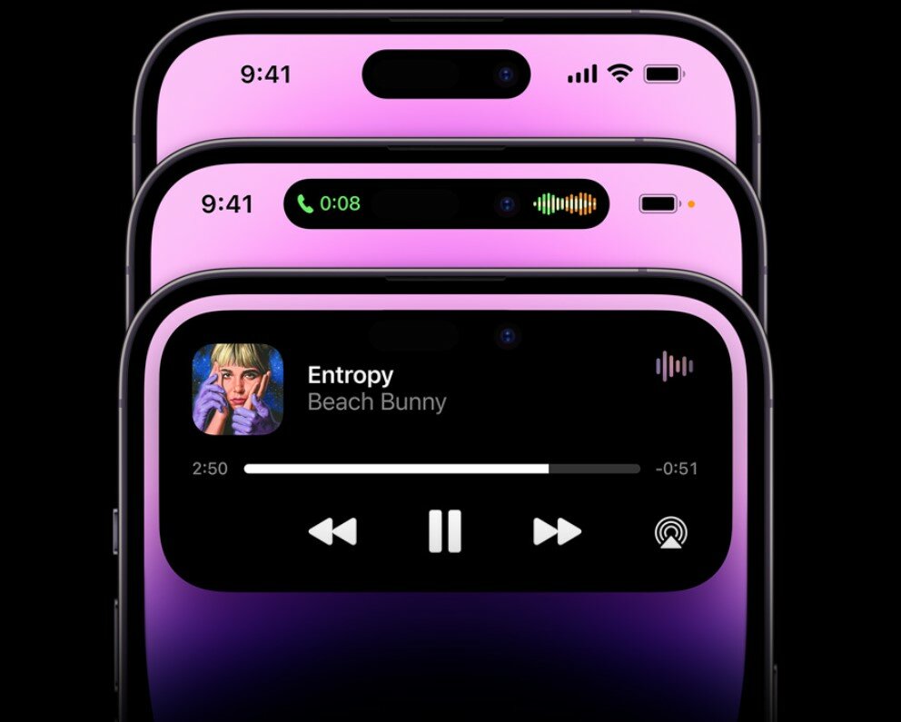 Smartfon Apple iPhone 14 Pro 128GB Gwiezdna czerń sterowanie muzyką