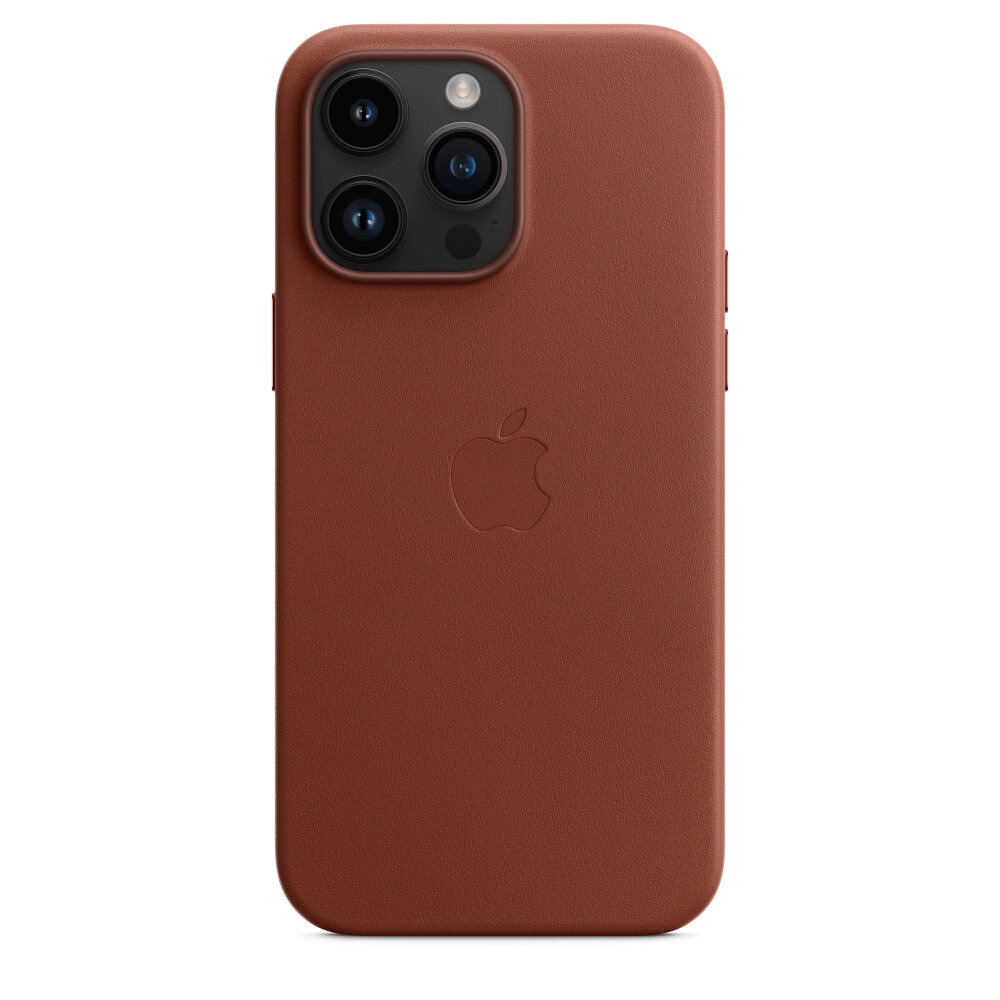 Etui Apple MagSafe umber na iPhone 14 Pro Max na smartfonie