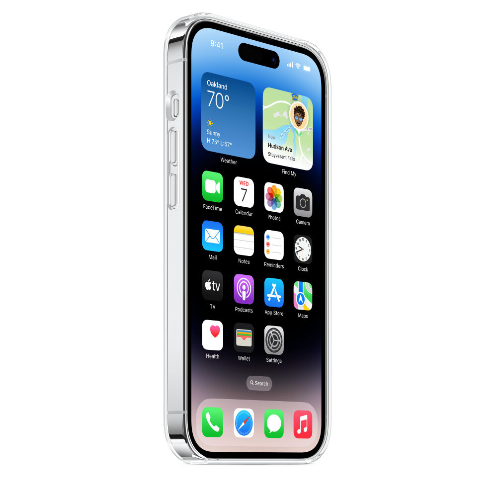 Etui Apple MagSafe przezroczyste na iPhone 14 Pro na smartfonie