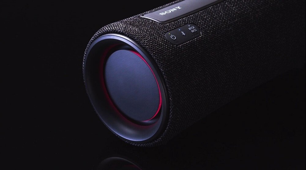 Głośnik bezprzewodowy Sony SRS-XG300B SRSXG300B.EU8 widok na głośnik od boku pod skosem